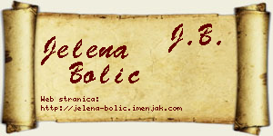 Jelena Bolić vizit kartica